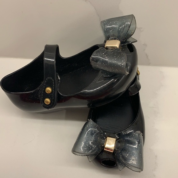 Mini Melissa Black sz 7 worn few times - Picture 1 of 5
